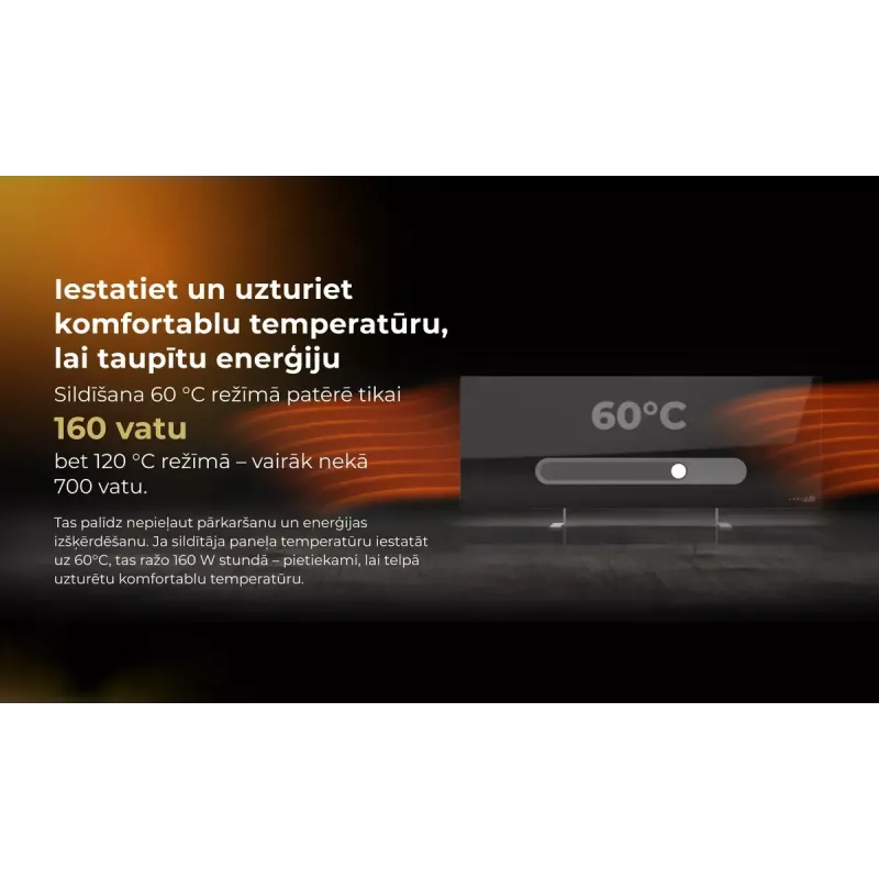 Infraudinis elektrinis šildytuvas AENO Premium Eco Smart Heater AGH0005S, pilkas