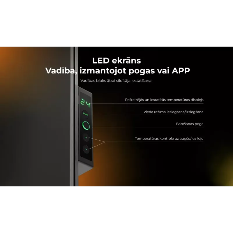 Infraudinis elektrinis šildytuvas AENO Premium Eco Smart Heater AGH0005S, pilkas