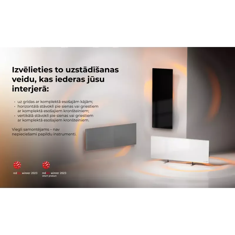 Infraudinis elektrinis šildytuvas AENO Premium Eco Smart Heater AGH0005S, pilkas