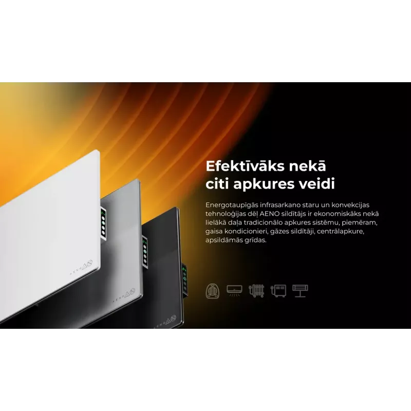 Infraudinis elektrinis šildytuvas AENO Premium Eco Smart Heater AGH0005S, pilkas