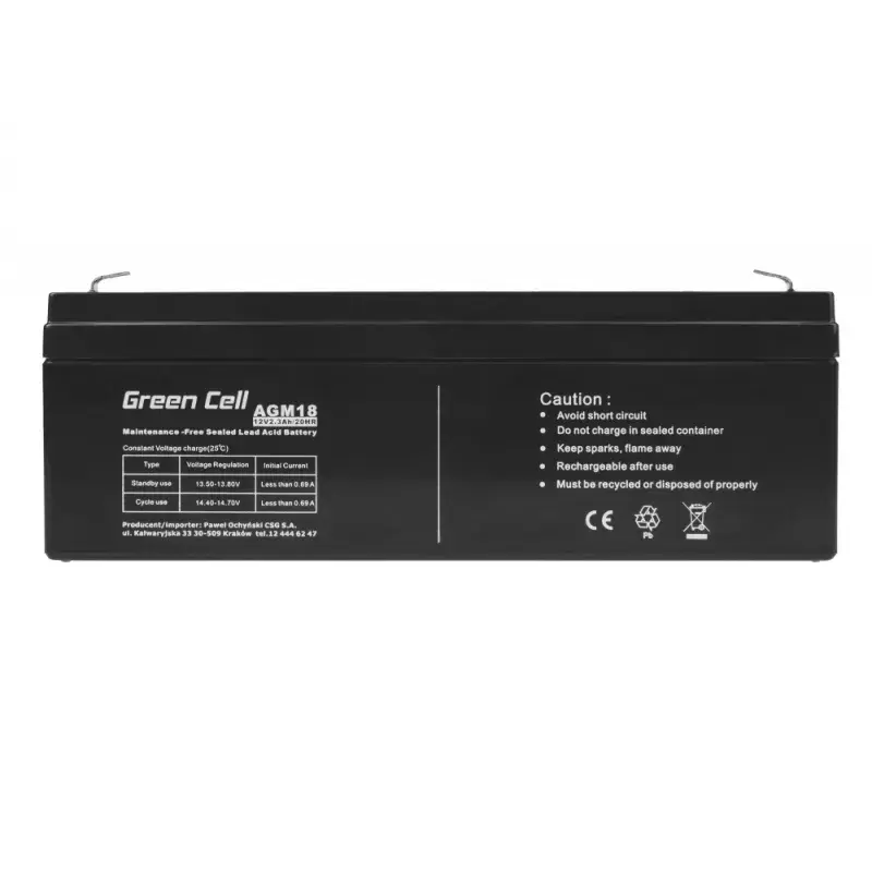 UPS baterija Green Cell AGM18 12V 2,3Ah