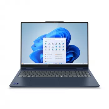 Lenovo IdeaPad 5 2-in-1 16IAL10 hibridinis nešiojamas kompiuteris, Intel Core Ultra 7 255U, 40,6 cm (16 colių) jutiklinis ekranas WUXGA, 32 GB LPDDR5x-SDRAM, 1 TB SSD, Wi-Fi 6, Windows 11 Home, mėlyna