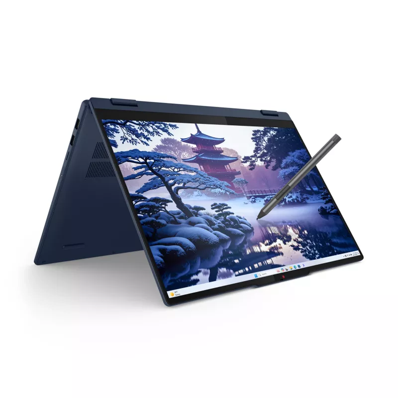 Lenovo IdeaPad 5 2-in-1 16IAL10 hibridinis nešiojamas kompiuteris, Intel Core Ultra 7 255U, 40,6 cm (16 colių) jutiklinis ekranas WUXGA, 32 GB LPDDR5x-SDRAM, 1 TB SSD, Wi-Fi 6, Windows 11 Home, mėlyna