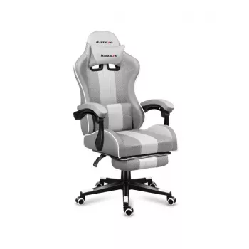 Žaidimų kėdė Huzaro FORCE 4.7 Bucket Seat Pilka — audinys, paminkštinta sėdynė ir atlošas, pakojis, max svoris 140 kg, aukštis 113–123 cm