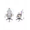 Žaidimų kėdė Huzaro FORCE 4.7 RGB White – audeklinis kibirinis sėdėjimas, max 140 kg