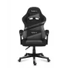 Gaming kėdė Huzaro FORCE 4.4 kaušinė sėdynė Juoda Pilka — tinklinis audinys, max 130 kg, reguliuojamas aukštis 45–55 cm, 5 ratukai