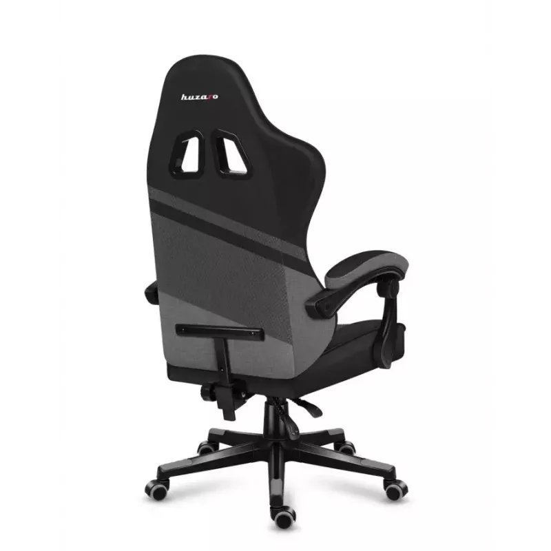 Gaming kėdė Huzaro FORCE 4.4 kaušinė sėdynė Juoda Pilka — tinklinis audinys, max 130 kg, reguliuojamas aukštis 45–55 cm, 5 ratukai