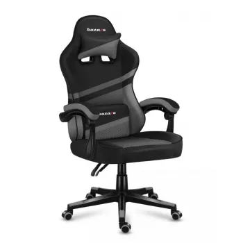 Gaming kėdė Huzaro FORCE 4.4 kaušinė sėdynė Juoda Pilka — tinklinis audinys, max 130 kg, reguliuojamas aukštis 45–55 cm, 5 ratukai