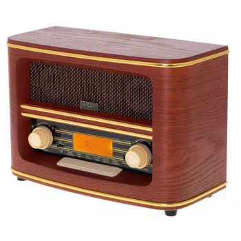 Nešiojamas radijo imtuvas Adler AD 1187 – FM, 10 W RMS, LCD ekranas, rudas, 300×140×210 mm