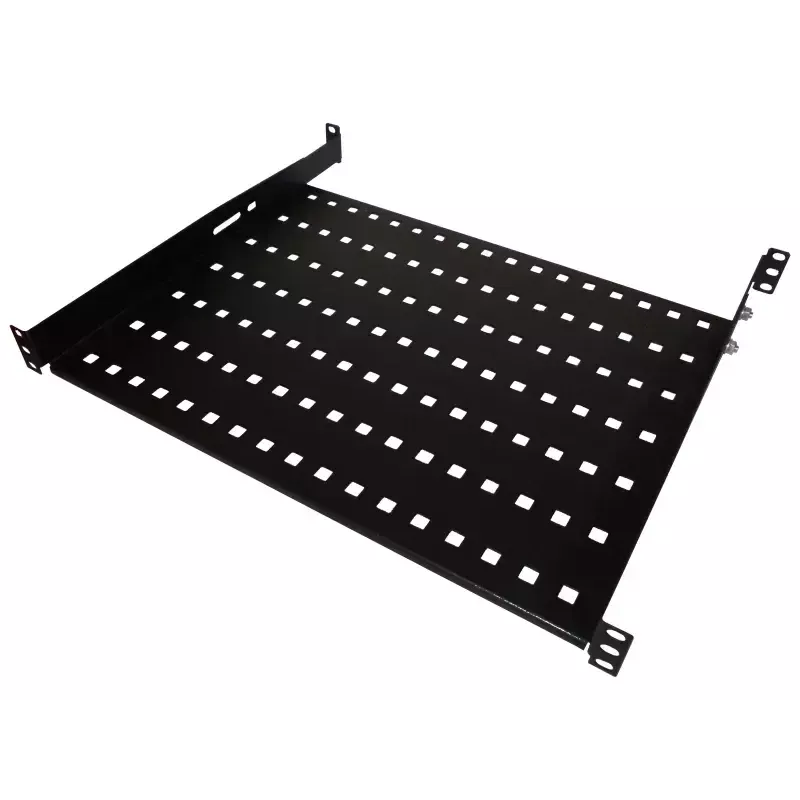 Lentyna stelažinė Alantec SA-P-19-1U-550-4-C-02 Juoda Plieninė 19 colių 550 mm