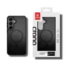 Crong Hybrid Matte Magnetic dėklas Samsung Galaxy S25 — TPU+PC, magnetiniai žiedai, juoda