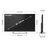 Televizorius Sharp 50HP6265E 127 cm (50 colių) 4K Ultra HD Smart TV Wi-Fi Juodas