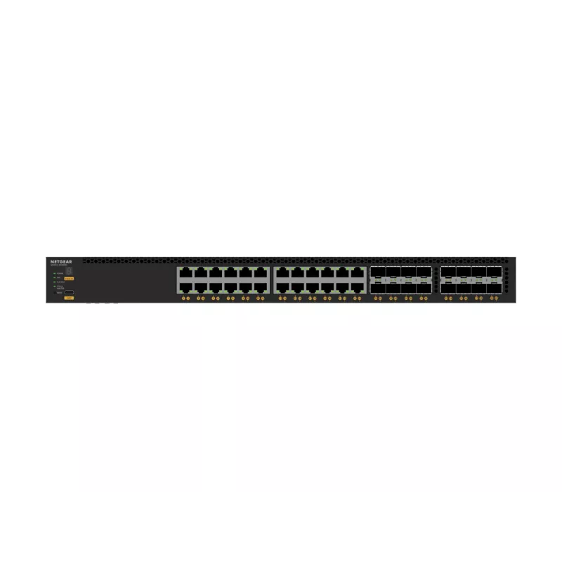 NETGEAR M4350-24X8F8V valdomas L3 10G Ethernet (100/1000/10000) jungiklis su PoE 1U juodas