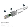 StarTech.com 1 m baltas USB-A į Lightning laidas – tvirtas aramido pluošto USB Type A į Lightning įkrovimo/sinchronizavimo kabelis – Apple MFi sertifikuotas iPad/iPhone 12