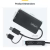 StarTech.com USB į du HDMI adapteris, USB A/C į 2x HDMI ekranus (1x 4K30Hz, 1x 1080p), integruotas USB-A į C adapteris, 11 cm laidas, USB 3.0 į HDMI, Windows ir macOS