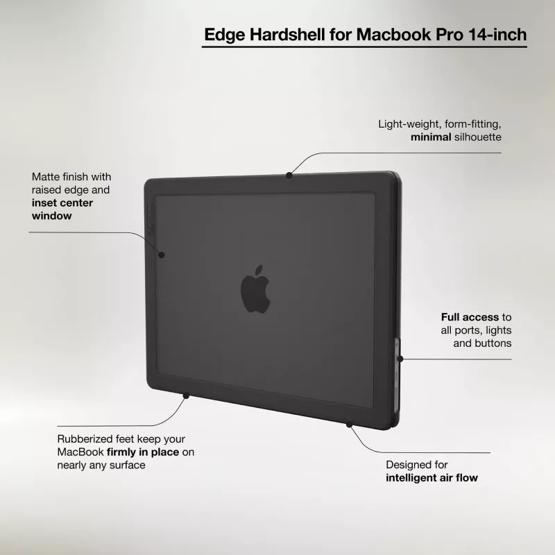 Incase Edge Hardshell dėklas su Makrolon® 14 colių MacBook Pro (M1-M4, 2021-2024)