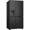 Šaldytuvas Hisense RS818N4TFC šaldiklis šone, laisvai pastatomas, 632 L, juodas, nerūdijantis plienas