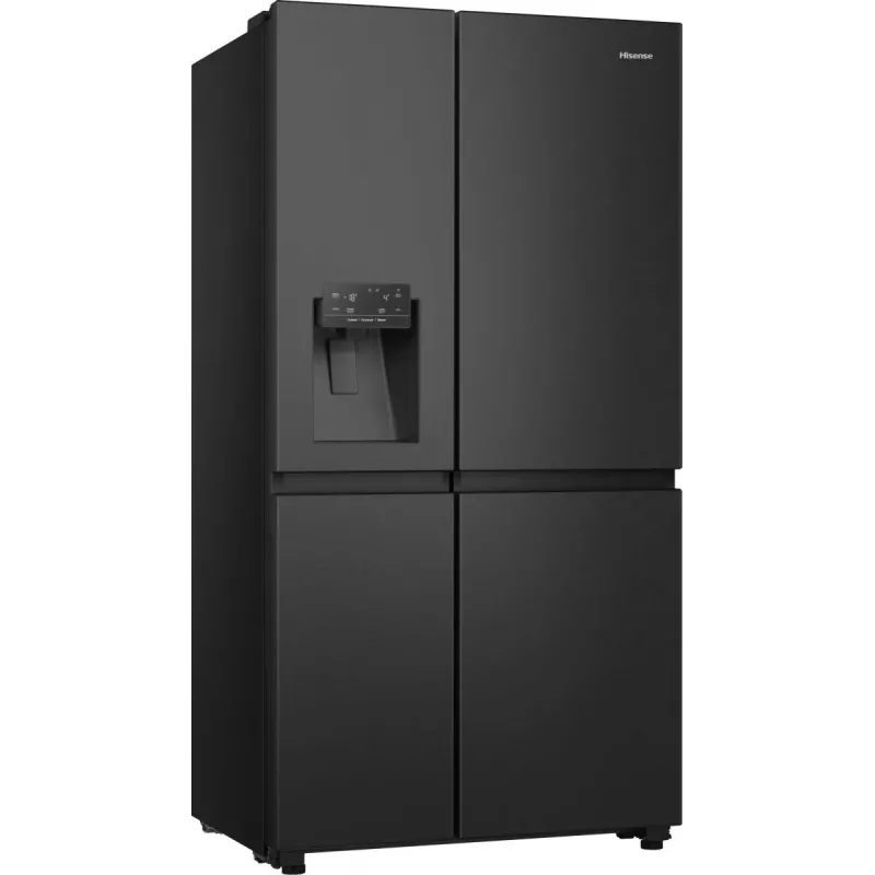 Šaldytuvas Hisense RS818N4TFC šaldiklis šone, laisvai pastatomas, 632 L, juodas, nerūdijantis plienas