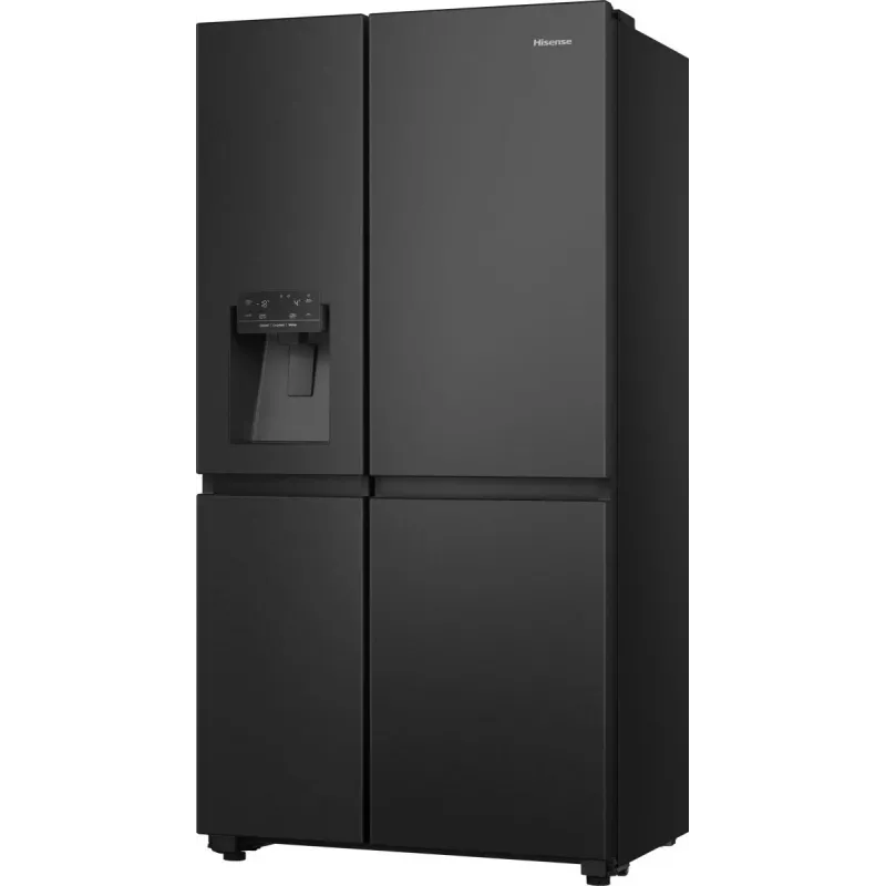 Šaldytuvas Hisense RS818N4TFC šaldiklis šone, laisvai pastatomas, 632 L, juodas, nerūdijantis plienas