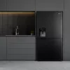 Šaldytuvas Hisense RS818N4TFC šaldiklis šone, laisvai pastatomas, 632 L, juodas, nerūdijantis plienas