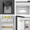 Šaldytuvas Hisense RS818N4TFC šaldiklis šone, laisvai pastatomas, 632 L, juodas, nerūdijantis plienas
