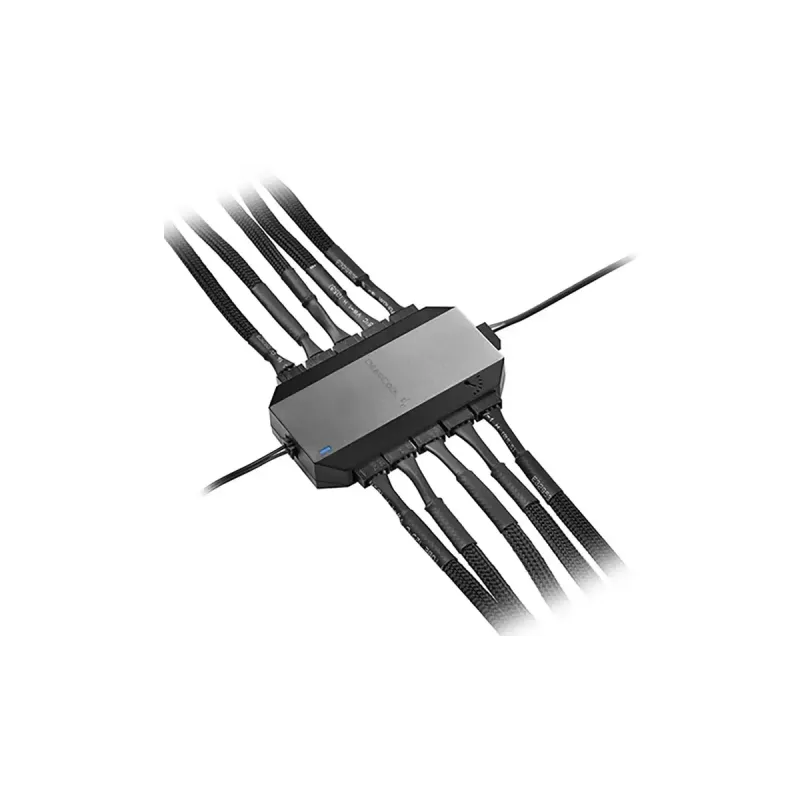 Ventiliatorių valdiklis DeepCool FH-10, 4 kontaktų jungtis, juoda, 80×46×15 mm