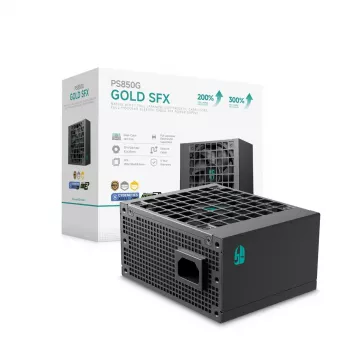 Maitinimo blokas DeepCool PS850G 850 W ATX 20+4 pin, FDB ventiliatorius 92 mm, juodas