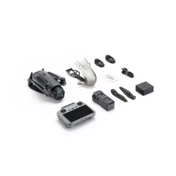 Dronas DJI Mavic 4 Pro Fly More Combo – 4 rotorai, 100 MP, 27 m/s, 41 000 m nuotolis, 1,063 kg, pilka