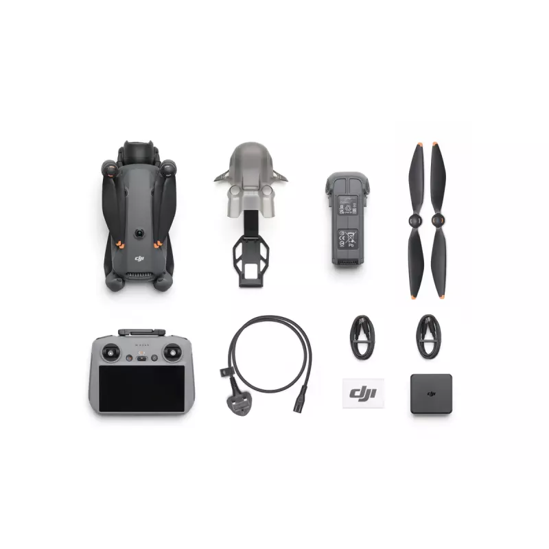 Dronas DJI Mavic 4 Pro Fly More Combo – 4 rotorai, 100 MP, 27 m/s, 41 000 m nuotolis, 1,063 kg, pilka