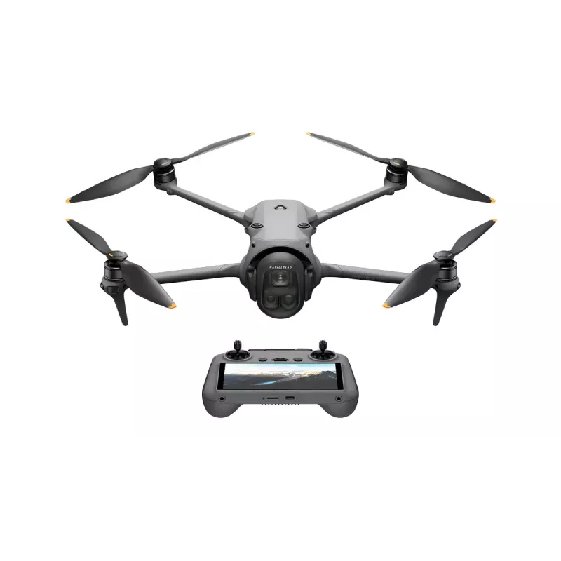 Dronas DJI Mavic 4 Pro Fly More Combo – 4 rotorai, 100 MP, 27 m/s, 41 000 m nuotolis, 1,063 kg, pilka