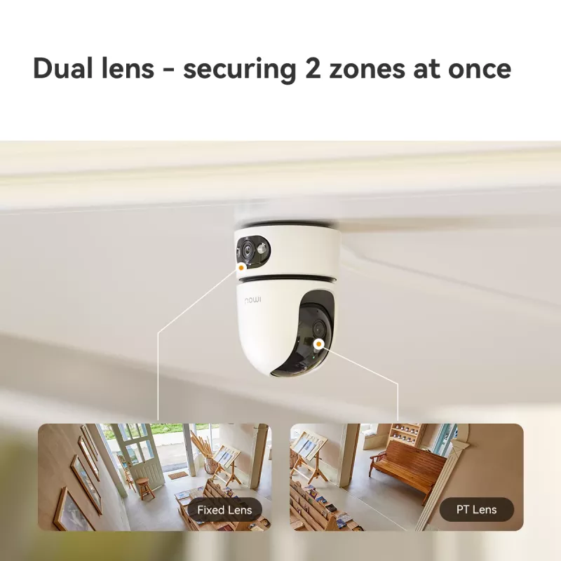 IP stebėjimo kamera IMOU Ranger Dual Pro 6MP – stalinė, 2304×1296, 3,6 mm, 8× skaitmeninis priartinimas, 91°×47° žiūrėjimo kampai