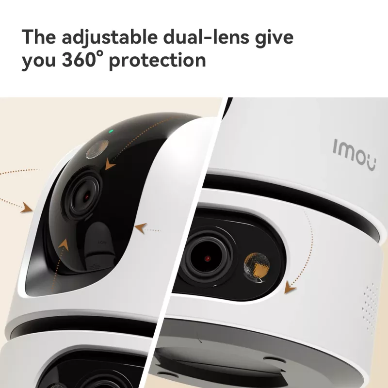 IP stebėjimo kamera IMOU Ranger Dual Pro 6MP – stalinė, 2304×1296, 3,6 mm, 8× skaitmeninis priartinimas, 91°×47° žiūrėjimo kampai
