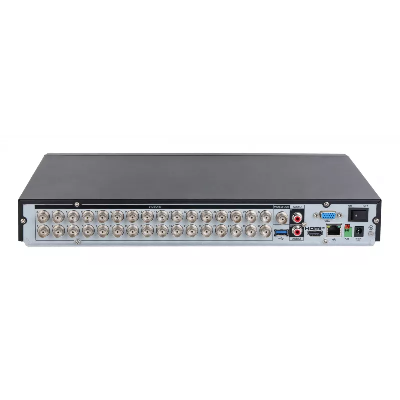 Dahua 32 kanalų „Penta-brid“ 5MP/1080P 1U DVR XVR5232AN-I3/T, 2×SATA, WizSense, juodos spalvos