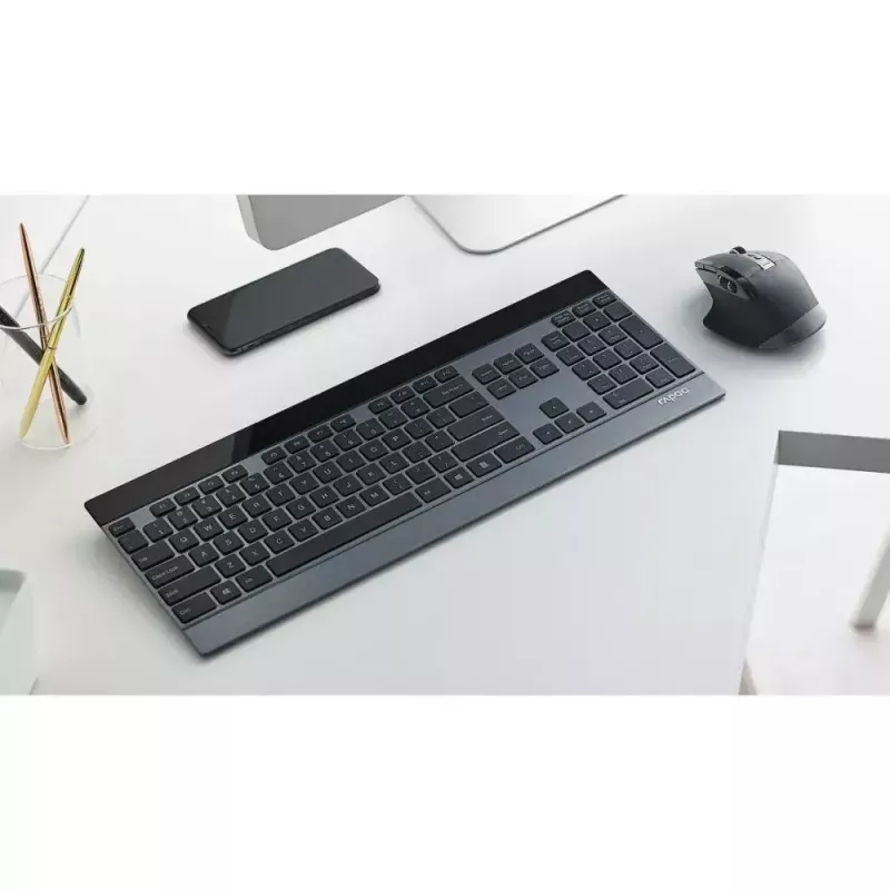 Bevielis klaviatūros ir pelės rinkinys Rapoo 9900m Office QWERTZ juoda