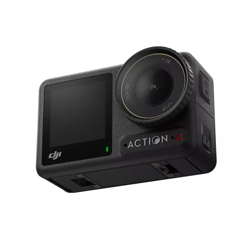 Veiksmo kamera DJI Osmo Action 4 — 4K itin aukšta raiška, CMOS jutiklis, 155° matymo laukas, MicroSD iki 512 GB, atspari vandeniui 18 m, 145 g