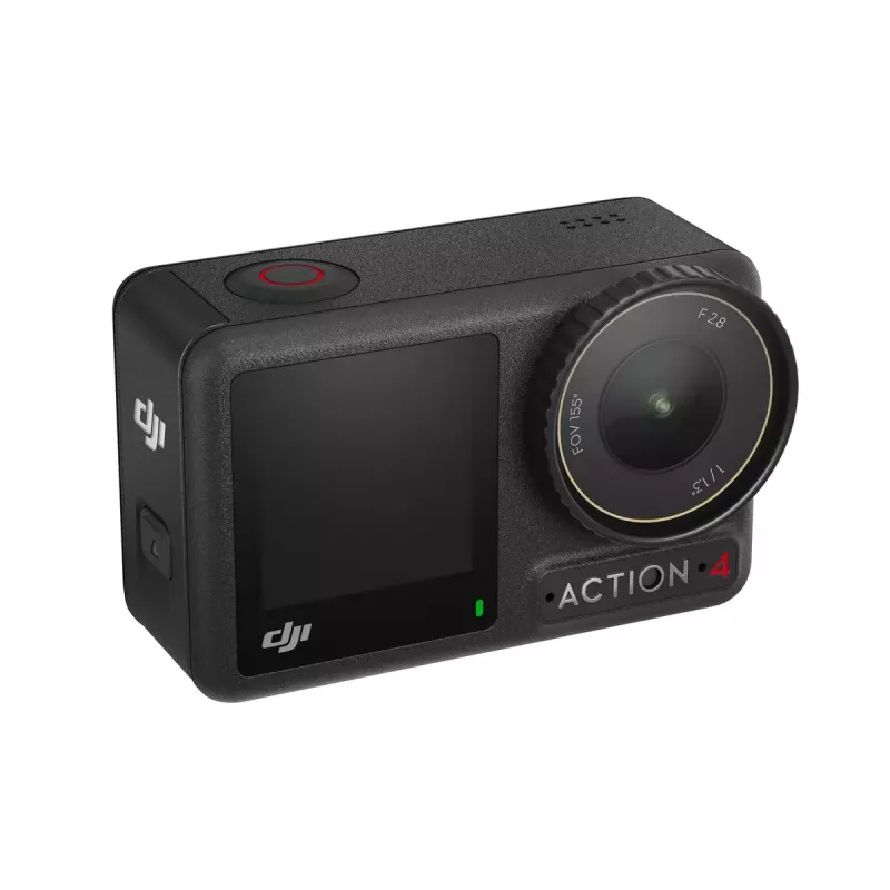 Veiksmo kamera DJI Osmo Action 4 — 4K itin aukšta raiška, CMOS jutiklis, 155° matymo laukas, MicroSD iki 512 GB, atspari vandeniui 18 m, 145 g