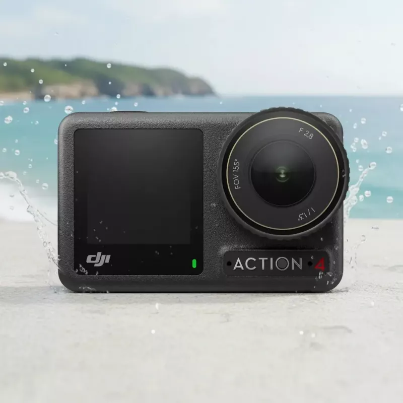 Veiksmo kamera DJI Osmo Action 4 — 4K itin aukšta raiška, CMOS jutiklis, 155° matymo laukas, MicroSD iki 512 GB, atspari vandeniui 18 m, 145 g