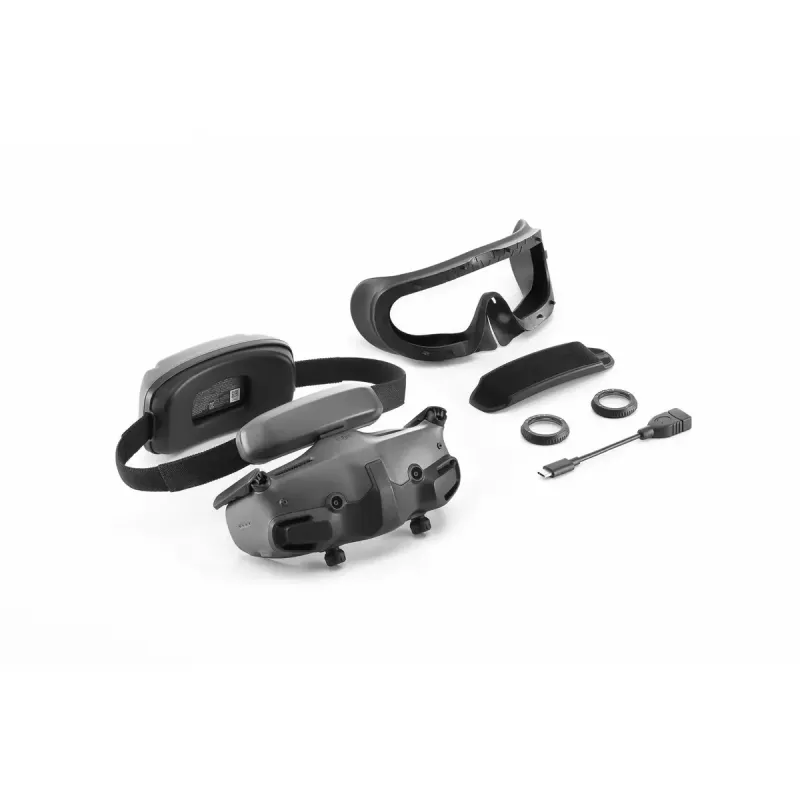 Dedikuotas galvos ekranas DJI Goggles 3 Micro-OLED 1920x1080, reguliuojamas IPD, 0,47 kg, pilka/juoda