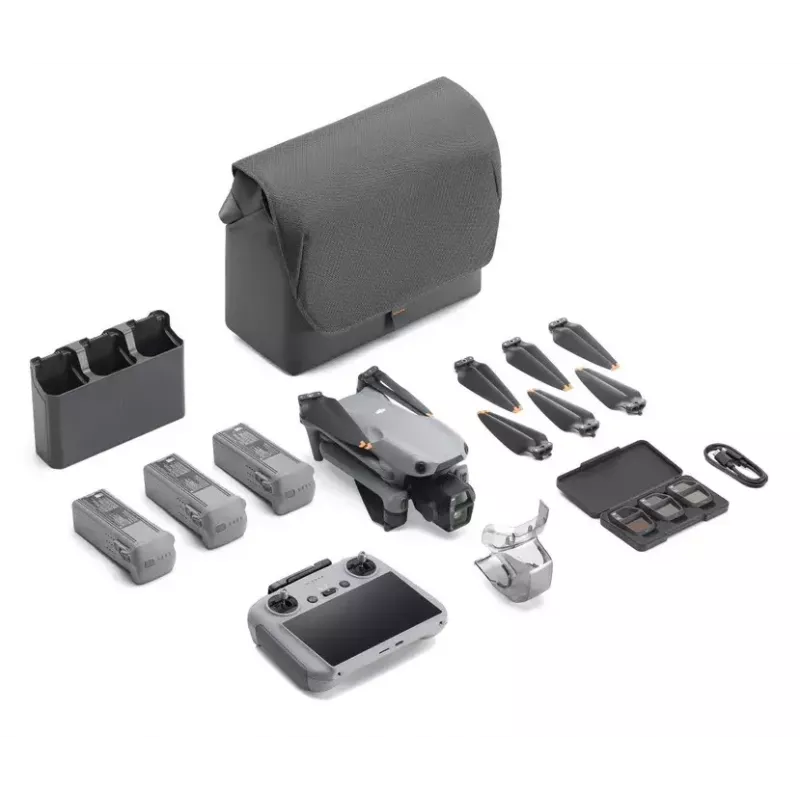 Kvadrakopteris DJI Air 3S Fly More Combo – 50 MP kamera, 4K 3840×2160, 27 m/s, 32 000 m nuotolis, 4276 mAh baterija