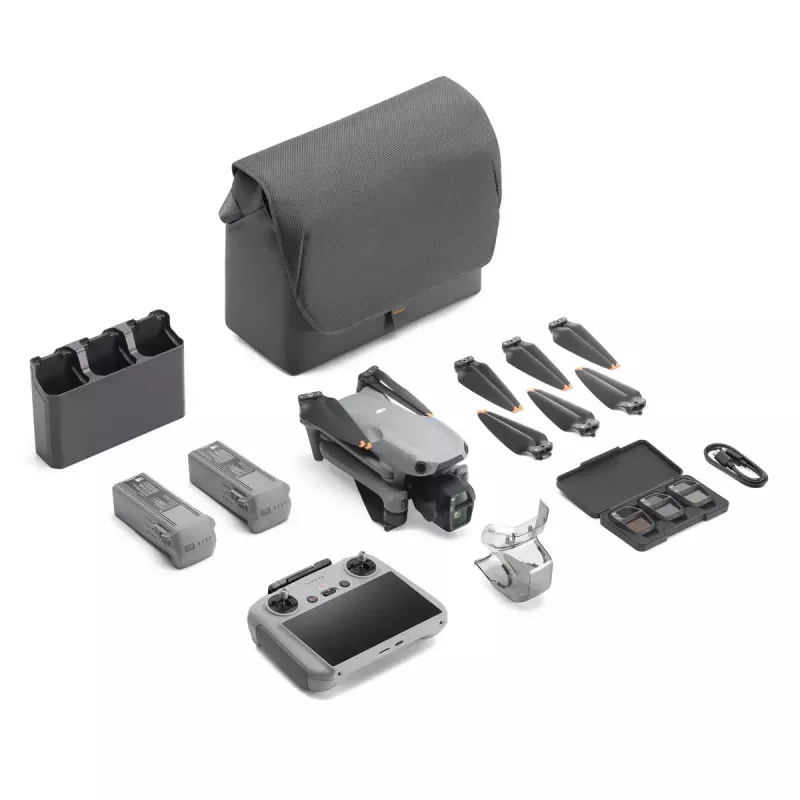 Kvadrakopteris DJI Air 3S Fly More Combo – 50 MP kamera, 4K 3840×2160, 27 m/s, 32 000 m nuotolis, 4276 mAh baterija