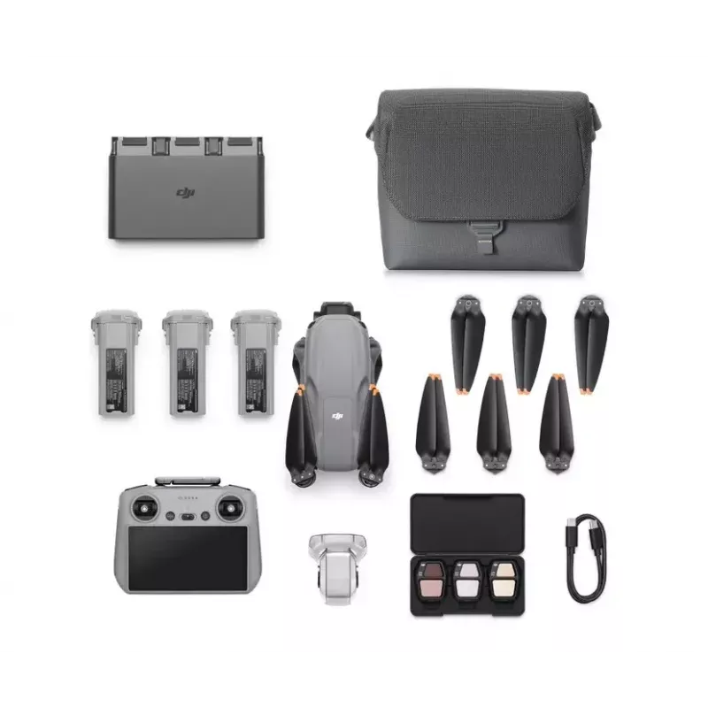 Kvadrakopteris DJI Air 3S Fly More Combo – 50 MP kamera, 4K 3840×2160, 27 m/s, 32 000 m nuotolis, 4276 mAh baterija
