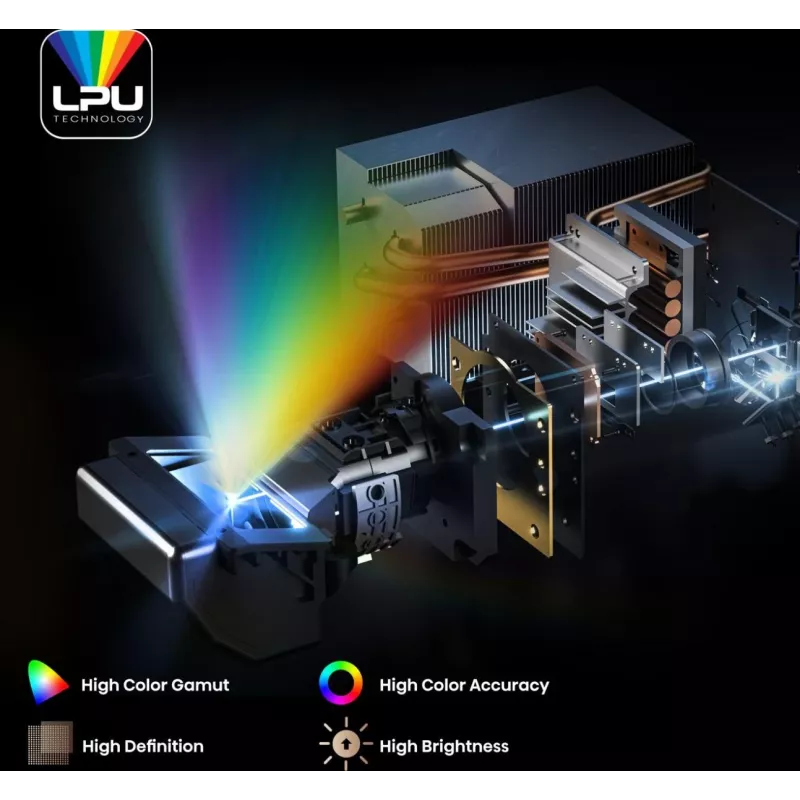 Projektorius Hisense PX3 itin trumpo fokusavimo 4K 2800 ANSI liumenų juodai pilkas