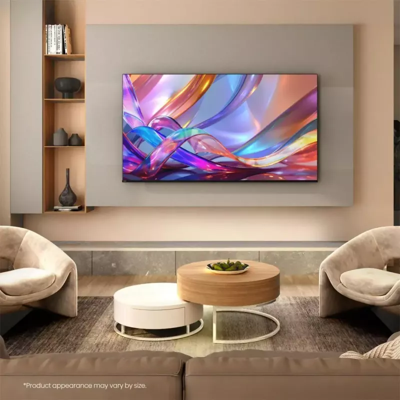 Televizorius Hisense 50Q7S 50 colių (127 cm) QLED 4K Ultra HD išmanusis televizorius, Direct-LED, HomeOS, Wi-Fi, juodas
