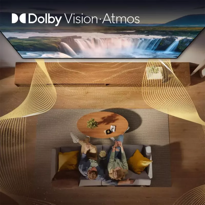 Televizorius Hisense 50Q7S 50 colių (127 cm) QLED 4K Ultra HD išmanusis televizorius, Direct-LED, HomeOS, Wi-Fi, juodas