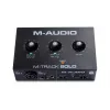 Garso sąsaja M-Audio M-Track Solo USB 16 bitų / 48 kHz, 1 įėjimas / 1 išėjimas, XLR/TRS kombinuotas ir instrumentinis įėjimas, 48V fantominis maitinimas, ausinių išėjimas