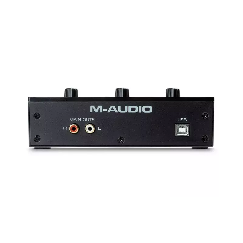 Garso sąsaja M-Audio M-Track Solo USB 16 bitų / 48 kHz, 1 įėjimas / 1 išėjimas, XLR/TRS kombinuotas ir instrumentinis įėjimas, 48V fantominis maitinimas, ausinių išėjimas