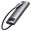 Baseus Metal Gleam USB 3.2 Gen 1 Type-C pilka 100W Power Delivery 4K Ultra HD