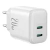 Maitinimo adapteris Joyroom JR-TCF12 dviejų prievadų 20W (USB-C x2) baltas