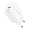 Maitinimo adapteris Joyroom JR-TCF12 dviejų prievadų 20W (USB-C x2) baltas