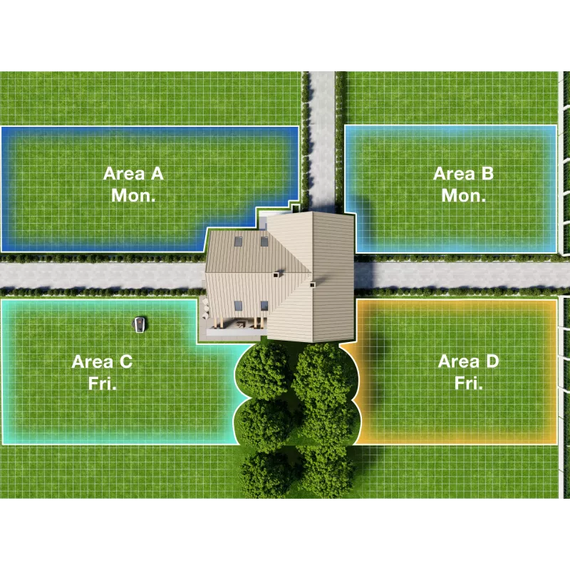 Ecovacs GOAT A1600 LiDAR PRO robotinė vejapjovė, 1600 m², balta/juoda